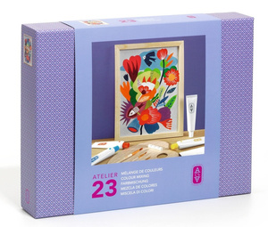 Atelier Grands Augustins Zestaw artystyczny dla dorosłych Ryby i ptaki na tle kwiatów Atelier 23 Djeco 