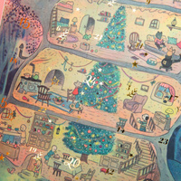 Bajkowy Kalendarz adwentowy latarka projektor La Grande Famille Moulin Roty