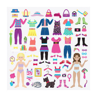 Książeczka z naklejkami wielokrotnego użytku Przebieranki Melissa & Doug
