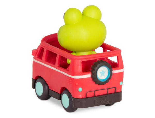 Zestaw 3 miękkich mini samochodzików sensorycznych światło i dźwięk Light Up Cars B.toys