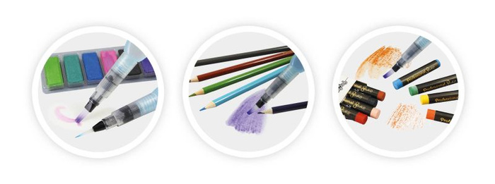 Teczka z akcesoriami plastycznymi i szkicownikiem Buki