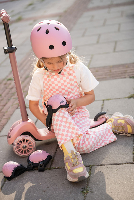 SCOOTANDRIDE Highwaykick 3S Hulajnoga z systemem sterowania 2w1 i kółkami LED składana 3+ Rose