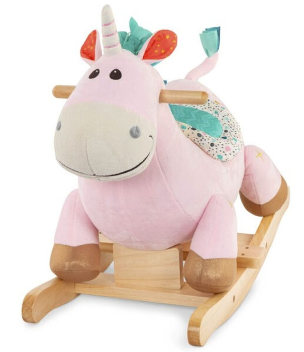 Pluszowy jednorożec na biegunach odgłos kopyt Rodeo Rocker Cleo B.Toys