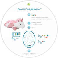 Cloud b® Twilight Buddies™ Unicorn Lampka nocna z projektorem Jednorożec