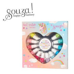 Zestaw 12 lakierów do paznokci dla dzieci z naklejkami Jednorożec Souza!