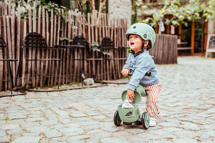 Highwaykick 1 Lifestyle 2w1 Jeździk i hulajnoga z zamykanym schowkiem 1-5 lat Green Lines SCOOTANDRIDE