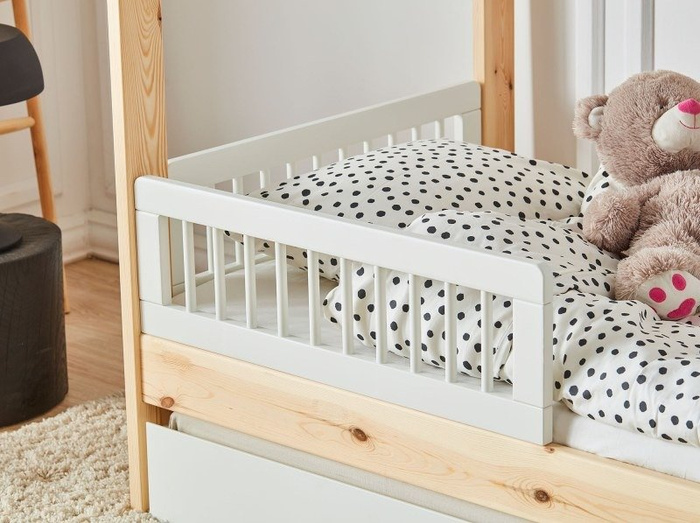 Pinio Łóżka Domki Barierka Basic 2 sztuki 200x90 biała