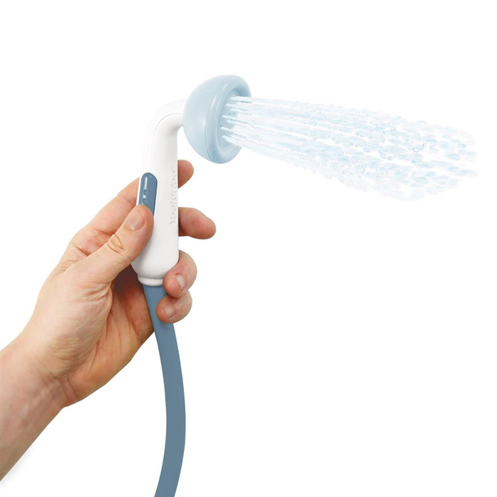 Niebieski słonik przenośny prysznic z szybkoschnącym ręcznikiem dla niemowląt Yookidoo 