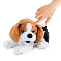 Rappa pluszowy Pies Bobik 25cm reagujący na dotyk interaktywna Zabawka dla dzieci