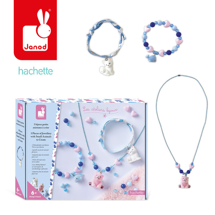 Zestaw kreatywny dla dzieci do tworzenia biżuterii z zawieszkami Małe zwierzątka Janod