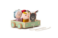 Drewniany wózek z sorterem do ciągnięcia Wilk Louis LILLIPUTIENS