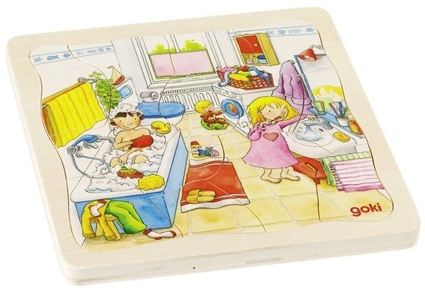 Puzzle warstwowe, mój dzień, 4 obrazki, 46 el.