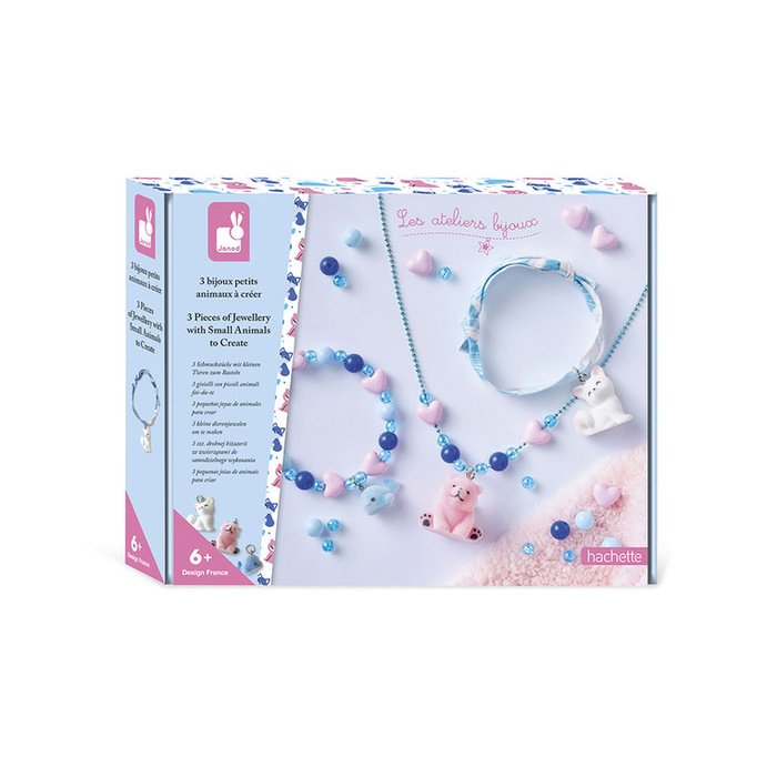 Zestaw kreatywny dla dzieci do tworzenia biżuterii z zawieszkami Małe zwierzątka Janod
