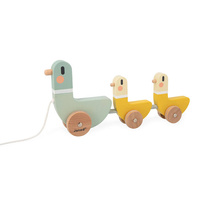 Kaczki do ciągnięcia na sznurku drewniane Sweet Cocoon Janod