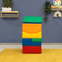 Duże klocki piankowe do wspinaczki i aktywnej zabawy dla dzieci zestaw wielokolorowy Little Crawler IGLU