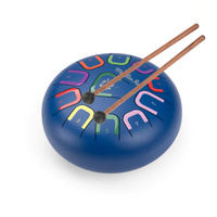 Instrument muzyczny maxi bębenek językowy niebieski PUCE & PILOU Moulin Roty