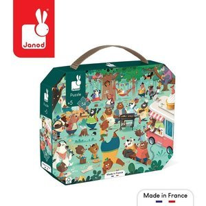 Zestaw puzzli w walizce Rodzina misiów 54 elementy Janod