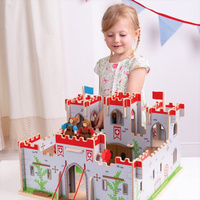 Drewniany zamek do składania Georg Bigjigs Toys