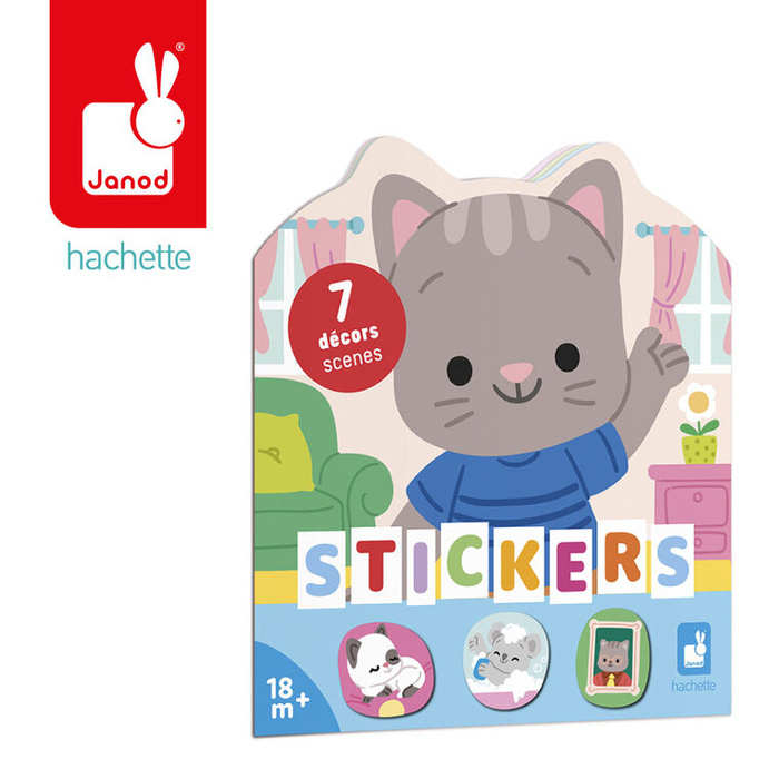 Książeczka do wyklejania z naklejkami Dom Janod