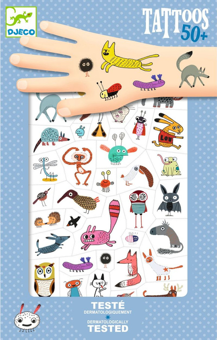 Tatuaże zmywalne dla dzieci Małe Stworki Djeco