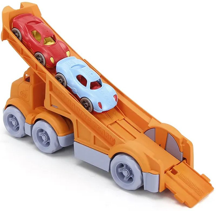 Ciężarówka zjeżdżalnia dla autek Green Toys zestaw z samochodami