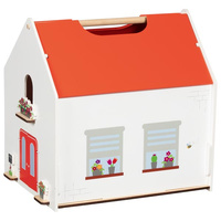 Przenośny domek dla lalek Eco House z mebelkami i figurkami 54 el Goki
