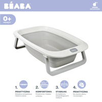Składana wanienka dla dzieci Eazy Pop Camélé'O Gris velours Beaba