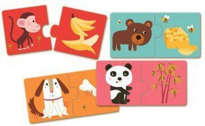 Puzzle zwierzęta i ich pożywienie Djeco