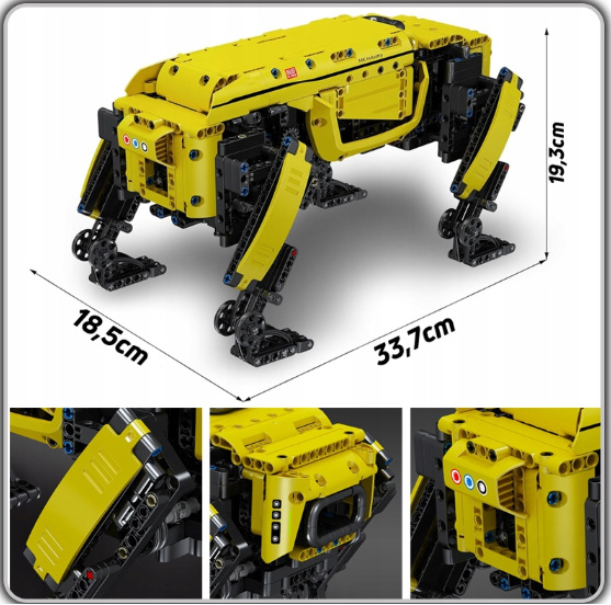 MOULD KING zdalnie sterowany Robot Pies Boston Dog Klocki 921 elementów