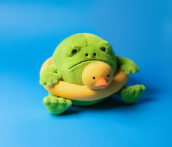 Deszczowa Żaba Ricky z Kaczuszką do Pływania 18 cm Jellycat pluszaki dla dzieci