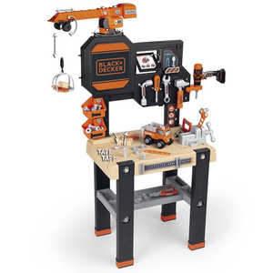 SMOBY Black&Decker Warsztat z dźwigiem + 94 Akcesoria Zestaw dla małych majsterkowiczów