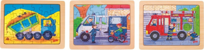 Puzzle drewniane Ciężka praca Goki