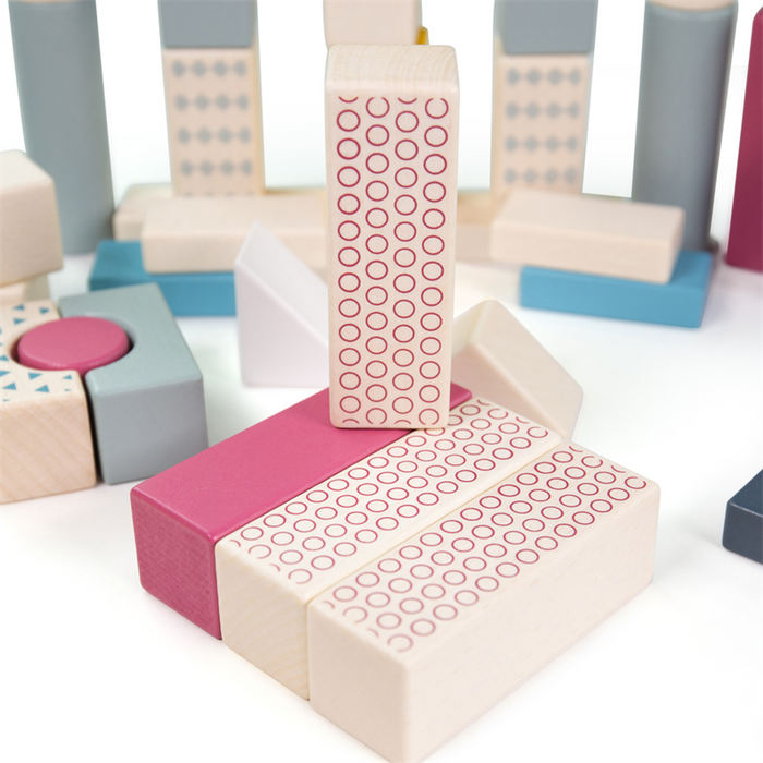Zestaw drewnianych klocków Bigjigs Toys 