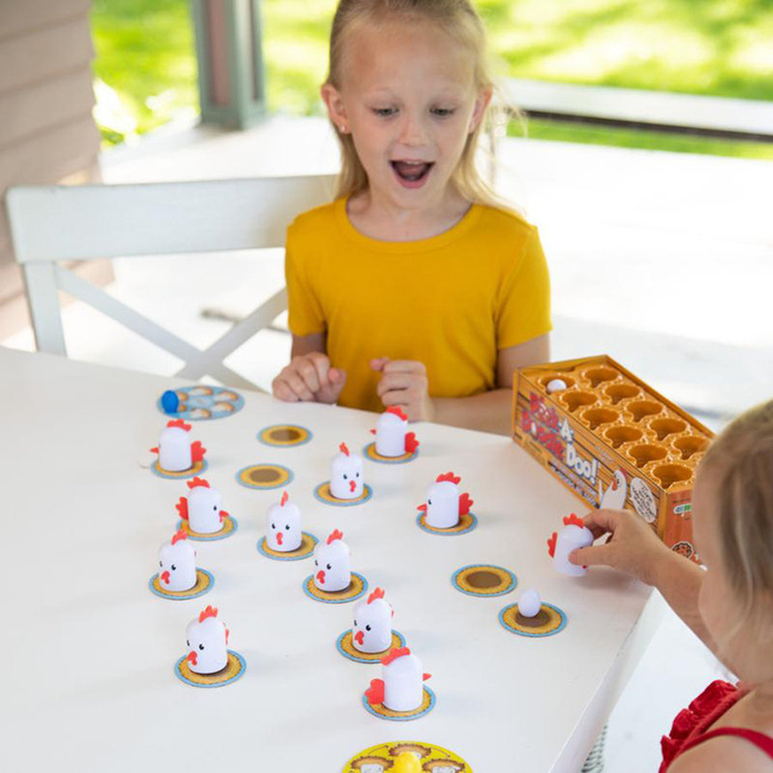 Gra memory ćwiczenie pamięci Kurnik Peek-A-Doodle Doo Fat Brain Toys