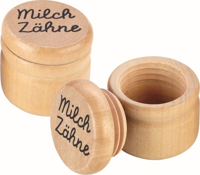 Drewniane pudełko na pierwszy ząbek "Milchzähne"