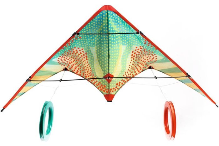 Dwulinkowy latawiec sportowy dla dzieci kropki Djeco 