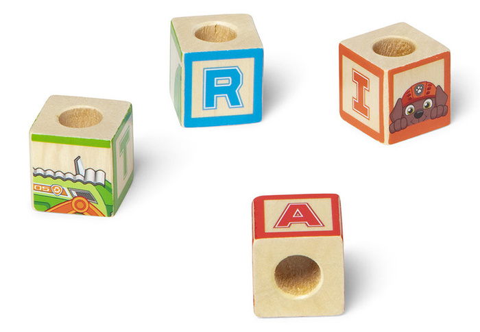 Pojazd ciężarowy z przyczepą Psi Patrol z klockami drewnianymi ABC Melissa & Doug
